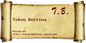 Tokos Bettina névjegykártya