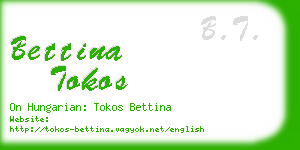 bettina tokos business card